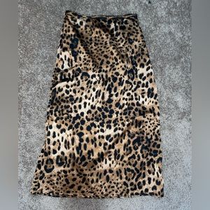 CHEETAH PRINT MIDI SKIRT
